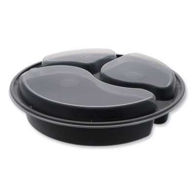 Newspring VERSAtainer Microwavable Containers, Round, 3 Comp