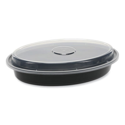 Newspring VERSAtainer Microwavable Containers, Oval, 24 oz, 