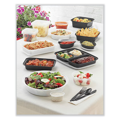 Newspring VERSAtainer Microwavable Containers, Round, 3 Comp