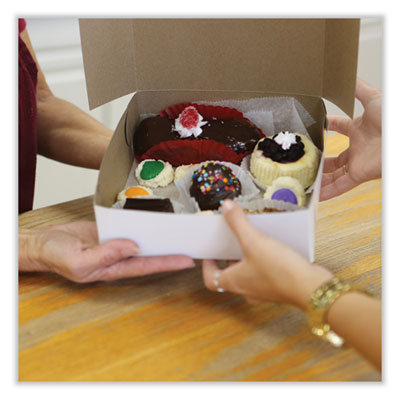 Bakery Boxes, Standard, 9 X 9 X 2.5, White, Paper, 250/carto