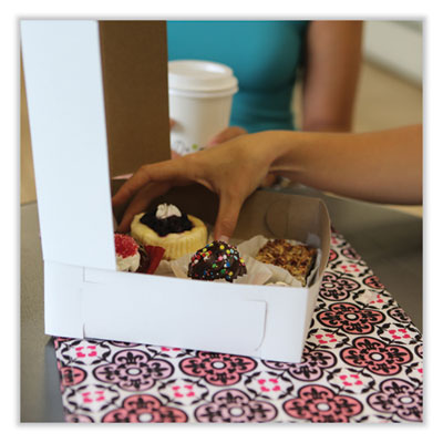 Bakery Boxes, Standard, 9 X 9 X 2.5, White, Paper, 250/carto
