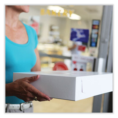 Bakery Boxes, Standard, 9 X 9 X 2.5, White, Paper, 250/carto