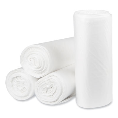Eco Strong Plus Can Liners, 40 gal, 14 mic, 40" x 46", Natur