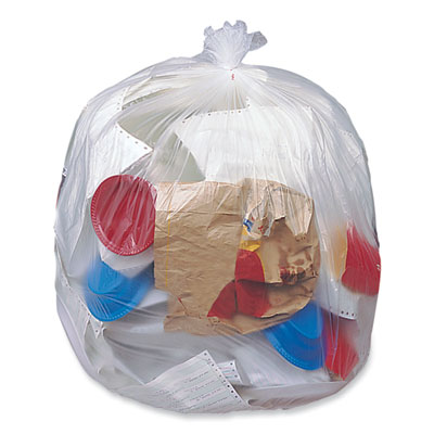 Eco Strong Plus Can Liners, 60 gal, 16 mic, 38" x 58", Natur
