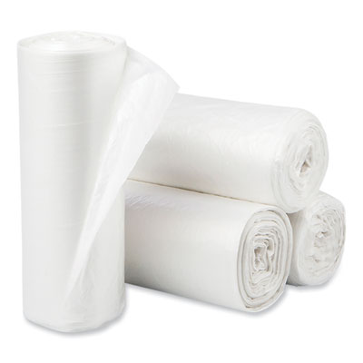 Eco Strong Plus Can Liners, 40 gal, 14 mic, 40" x 46", Natur