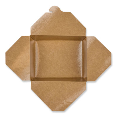 Reclosable Kraft Take-Out Box, 48 oz, 6.93 x 5.62 x 2.4, Bro