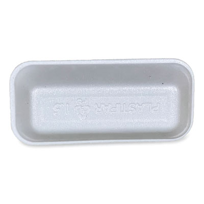 Meat Trays, #1.5, 8.38 x 3.94 x 1.1, White, Foam, 1,000/Cart