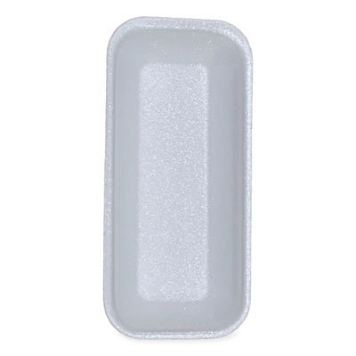 Meat Trays, #1.5, 8.38 x 3.94 x 1.1, White, Foam, 1,000/Cart