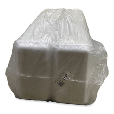 Meat Trays, #15P, 14.44 x 7.88 x 1.37, White, Foam, 200/Cart