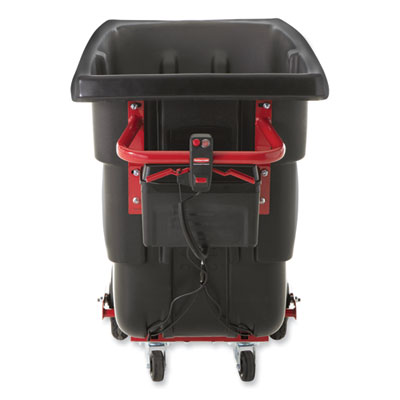 0.5 cu yd Motorized Roto Tilt Truck, 850 lb Capacity, Black