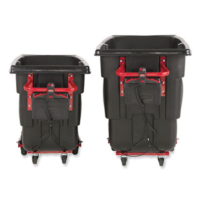 1 cu yd Motorized Roto Tilt Truck, 1,000 lb Capacity, Black