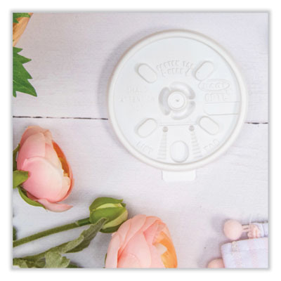 Lift n' Lock Plastic Hot Cup Lids, Fits 8 oz Hot Cups, White