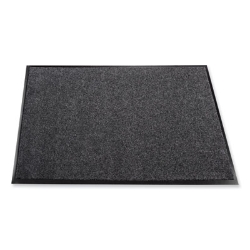 EcoStep Wiper Mat, Rectangular, Charcoal Gray Cut Pile Surfa