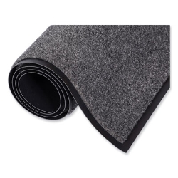 EcoStep Wiper Mat, Rectangular, Charcoal Gray Cut Pile Surfa