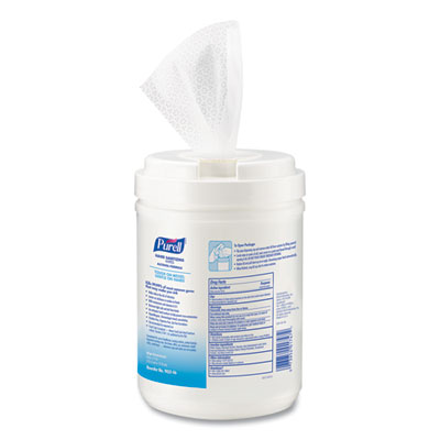 Hand Sanitizing Wipes Alcohol Formula, 6 x 7, Unscented, Whi