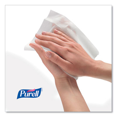 Hand Sanitizing Wipes Alcohol Formula, 6 x 7, Unscented, Whi