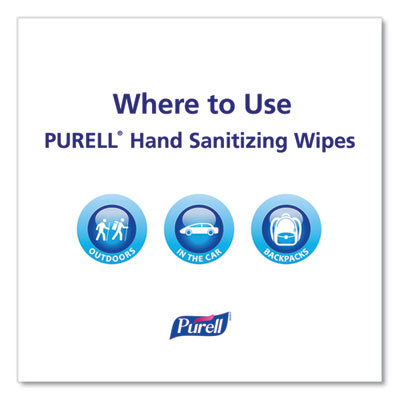 Hand Sanitizing Wipes Alcohol Formula, 6 x 7, Unscented, Whi