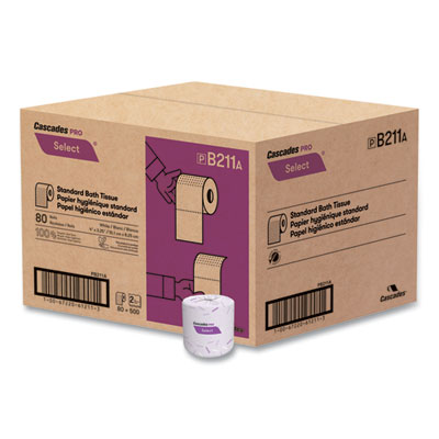 Select Standard Bath Tissue, Septic Safe, 2-Ply, White, 500 