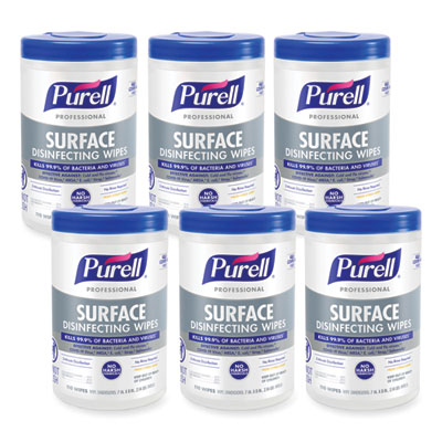 Professional Surface Disinfecting Wipes, 1-Ply, 7 x 8, Fresh