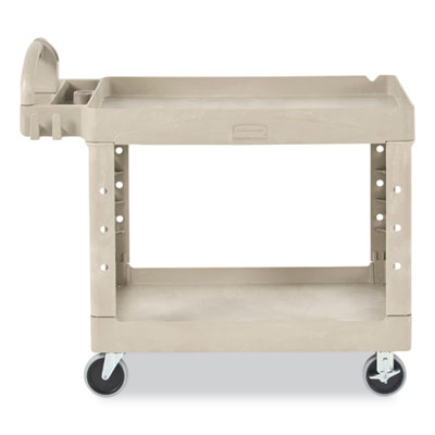 BRUTE Heavy-Duty Utility Cart with Lipped Shelves, Plastic,