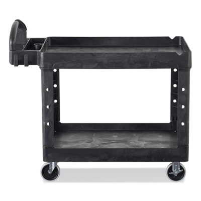 BRUTE Heavy-Duty Utility Cart with Lipped Shelves, Plastic,