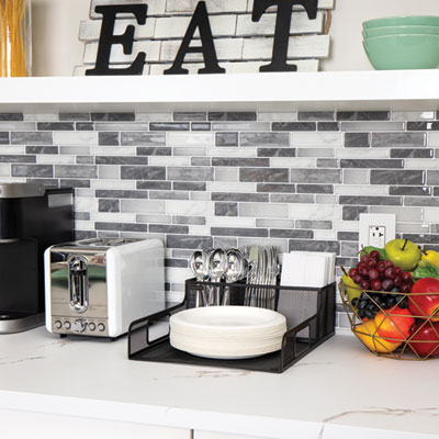 Network Collection Utensil, Napkin and Plate Countertop Orga