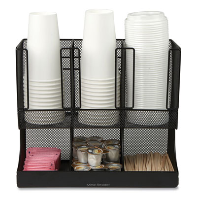 Network Collection 2-Tier 6-Compartment Coffee Cup and Condi