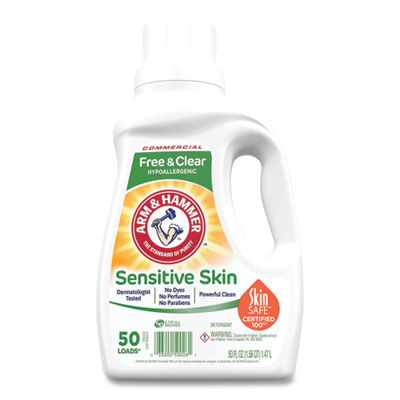 HE Compatible Liquid Detergent, Unscented, 50 Loads, 50 oz B