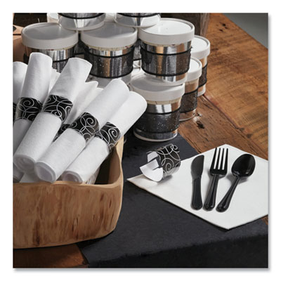 CaterWrap Heavyweight Cutlery Combo Kit, Fork/Knife/Napkin/S
