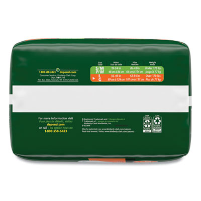 Incontinence Protection with Tabs, Large, 35" to 49" Waist,