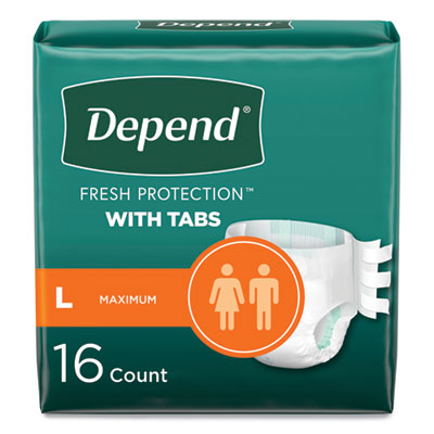Incontinence Protection with Tabs, Large, 35" to 49" Waist,