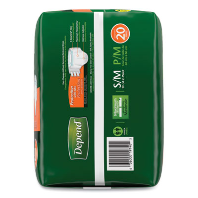 Incontinence Protection with Tabs, Small/Medium, 19" to 34"