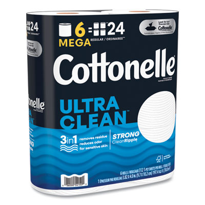 Ultra CleanCare Toilet Paper, Strong Tissue, Septic Safe, 1-
