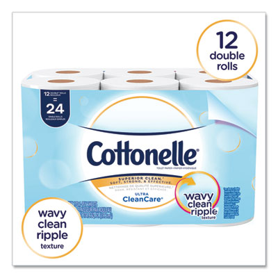 Clean Care Bathroom Tissue, Septic Safe, 1-Ply, White, 170 S