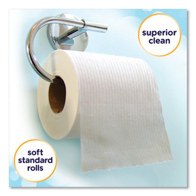 Clean Care Bathroom Tissue, Septic Safe, 1-Ply, White, 170 S