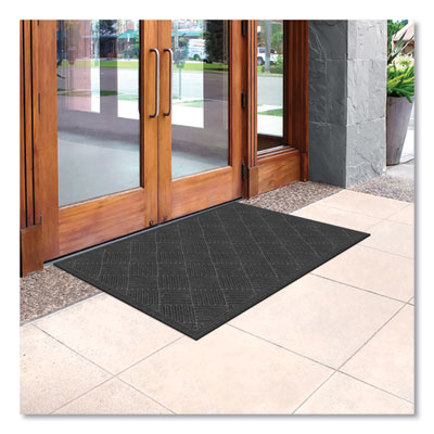 Ecomat Crosshatch Entry Mat, Rectangular, Charcoal Gray Crus