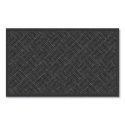 Ecomat Crosshatch Entry Mat, Rectangular, Charcoal Gray Crus