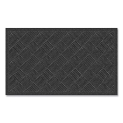 Ecomat Crosshatch Entry Mat, Rectangular, Charcoal Gray Crus