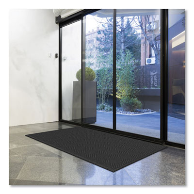 Ecomat Crosshatch Entry Mat, Rectangular, Charcoal Gray Crus