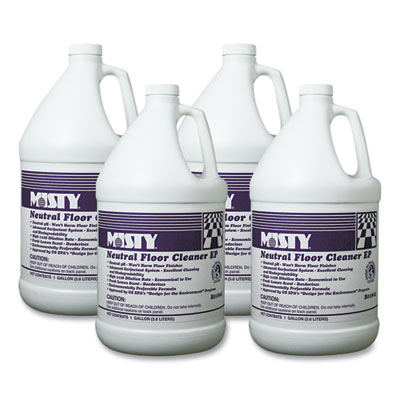 Neutral Floor Cleaner EP, Lemon Scent, 1 gal Bottle, 4/Carto