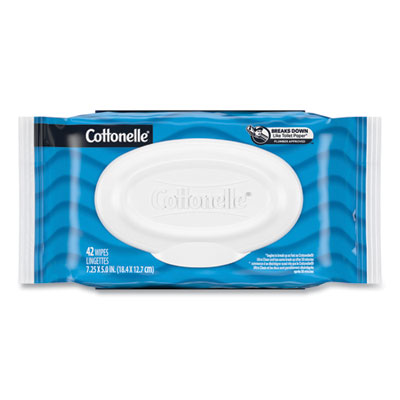 Fresh Care Flushable Cleansing Cloths, 1-Ply, 3.73 x 5.5, Wh