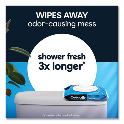 Fresh Care Flushable Cleansing Cloths, 1-Ply, 3.73 x 5.5, Wh