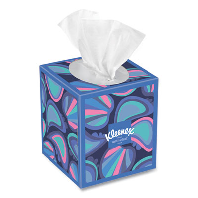 Anti-Viral Facial Tissue, 3-Ply, White, 55 Sheets/Box, 27 Bo