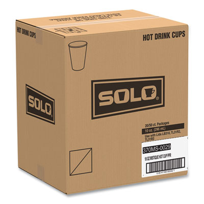 Single Sided Poly Paper Hot Cups, 10 Oz, Mistique Design, 50