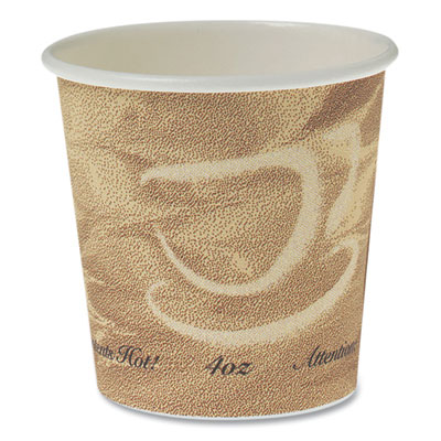 Single Sided Poly Paper Hot Cups, 4 Oz, Mistique Design, 1,0