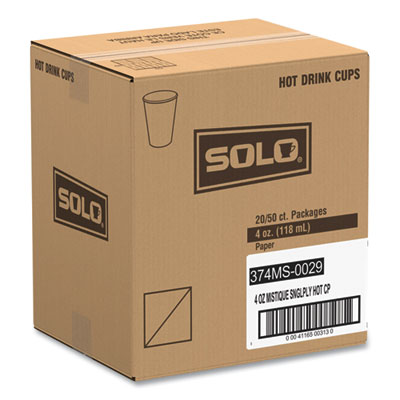 Single Sided Poly Paper Hot Cups, 4 Oz, Mistique Design, 1,0