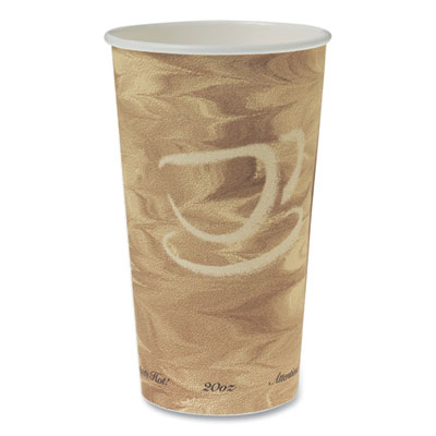 Single Sided Poly Paper Hot Cups, 20 Oz, Mistique Design, 40