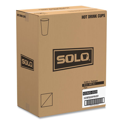 Single Sided Poly Paper Hot Cups, 20 Oz, Mistique Design, 40