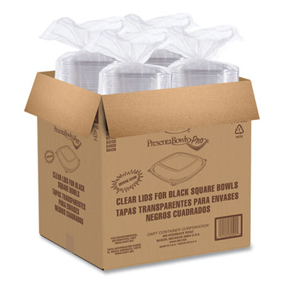 PresentaBowls Pro Clear Square Lids for 24 oz to 32 oz Bowls