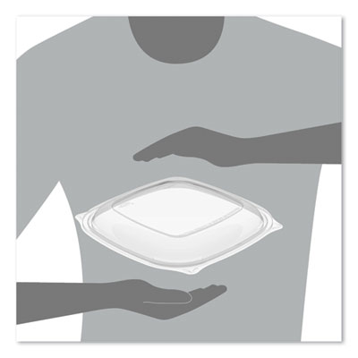 PresentaBowls Pro Clear Square Lids for 24 oz to 32 oz Bowls